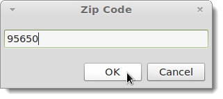 nhập giá trị Zip Code