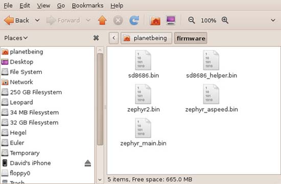 The 'firmware' folder with 'zephyr' files
