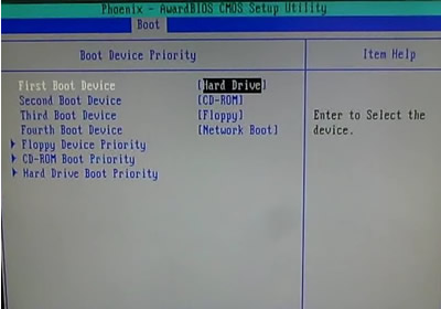 Boot Device Priority
