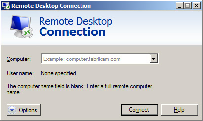 mở Remote Desktop Connection
