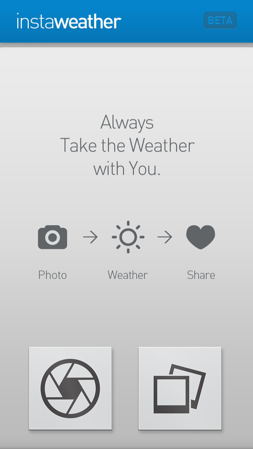 Ứng dụng chụp ảnh InstaWeather đã có trên Android