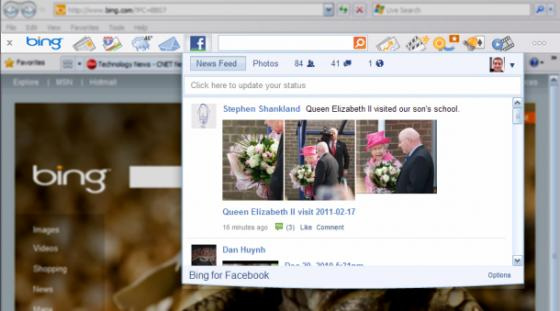 Microsoft ra mắt Bing Bar, tích hợp tìm kiếm trên Facebook