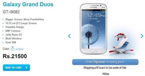 Galaxy Grand Duos ra mắt giá 400 USD