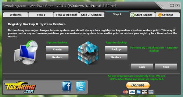 Windows Repair hỗ trợ sửa tất cả các lỗi trên Windows