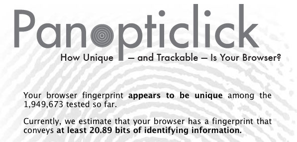 Panopticlick của Electronic Frontier Foundation