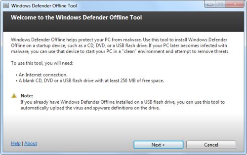 Windows Defender Offline Beta