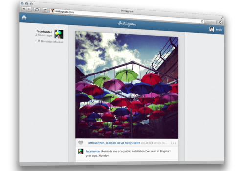 Instagram cho phép duyệt ảnh trên nền web