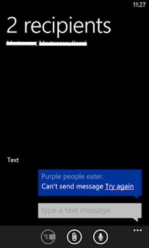 Windows Phone 8 gặp lỗi nhắn tin