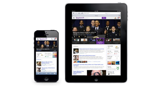 Yahoo thiết kế lại trang chủ, tối ưu cho điện thoại và tablet