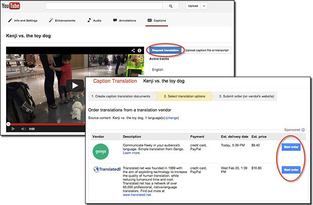 Google ra dịch vụ dịch lời tựa video có trả phí