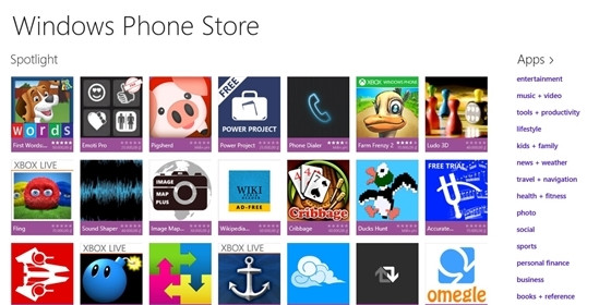 Cài đặt và sử dụng Windows Phone Store trên Windows 8
