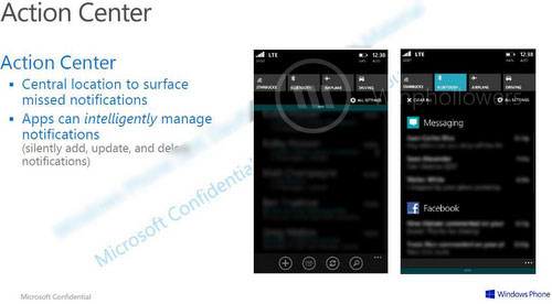Windows Phone sẽ có thanh thông báo như Android và iOS