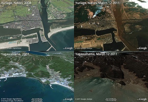 Google và NASA phóng vệ tinh thu hình động đất tại Nhật