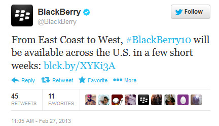 BlackBerry Z10 ra mắt tại Mỹ "trong vòng vài tuần tới"