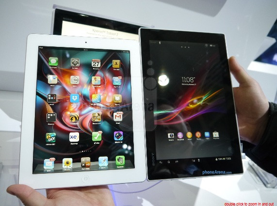 So sánh sơ bộ Xperia Tablet Z và iPad 4