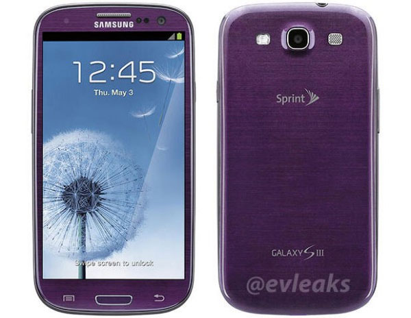 Samsung Galaxy S III sẽ sớm có màu tím