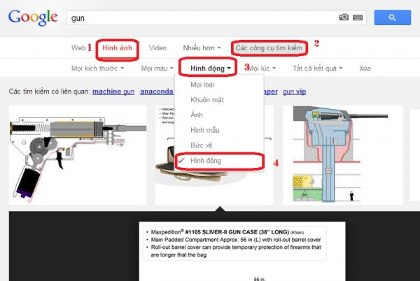 Hướng dẫn tìm kiếm ảnh động GIF trên Google