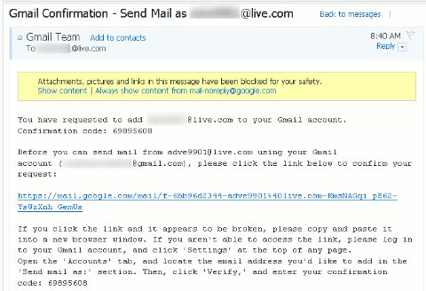 Gửi email bằng một tài khoản Gmail khác