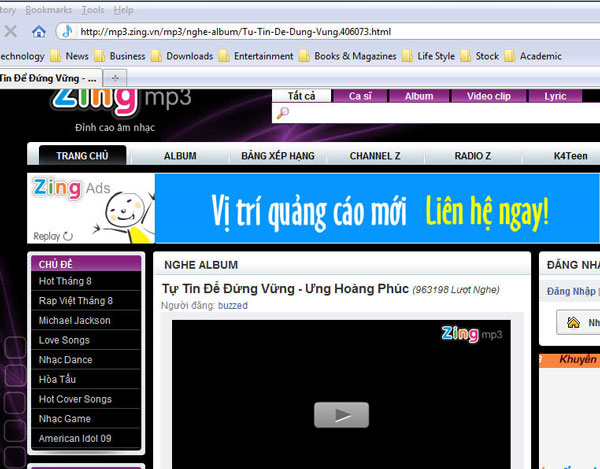 Mp3.zing.vn được gỡ khỏi danh sách web độc hại