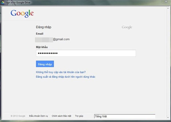 Thiết lập Google Driver thành thư mục trên Windows