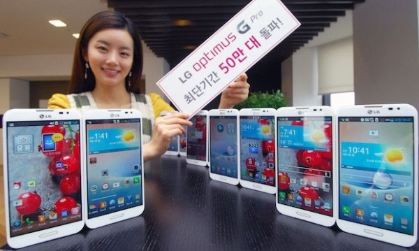 LG Optimus G Pro đã bán được 500.000 chiếc ở Hàn Quốc