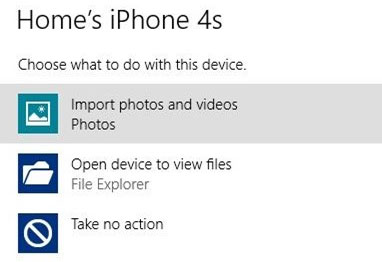 Sao chép ảnh từ iDevice tới máy tính sử dụng Windows 8