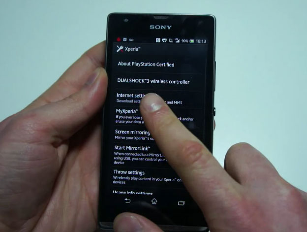 Smartphone Xperia sẽ hỗ trợ tay cầm DUALSHOCK3 của Playstation 3