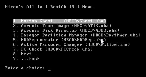 Tích hợp Norton Ghost vào đĩa Hiren’s Boot 13.x
