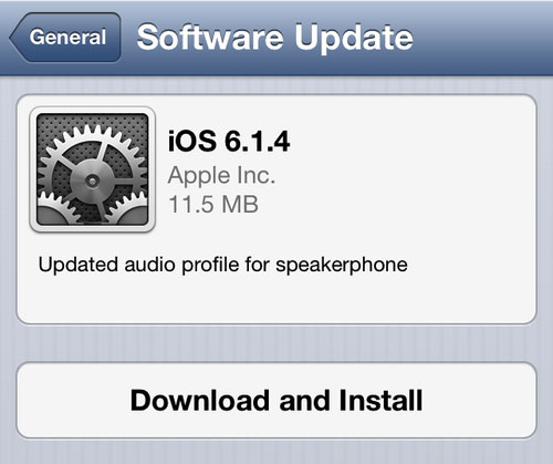 iPhone 5 được cập nhật iOS 6.1.4 sửa lỗi âm thanh