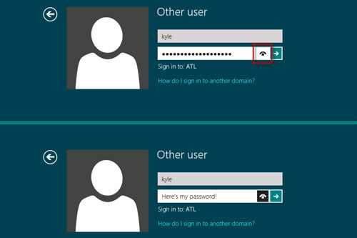 Cách tắt/bật nút hiện password trong Windows 8