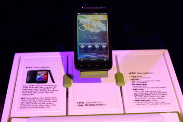 HTC Sensation chính hãng 15,2 triệu