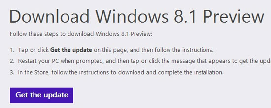 Khắc phục lỗi khi nâng cấp từ Windows 8 lên Windows 8.1 Preview