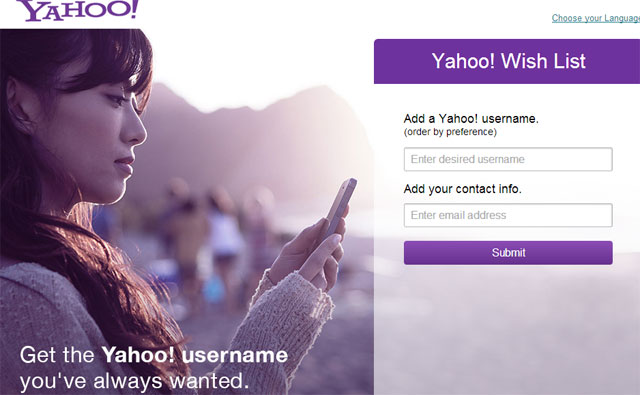 Xếp hàng đăng ký Yahoo ID “mơ ước” của mình