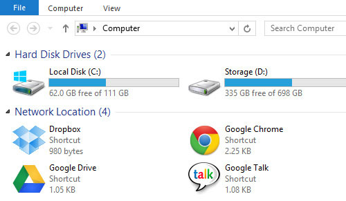Tạo Shortcut trong My Computer trên Windows 7 và 8