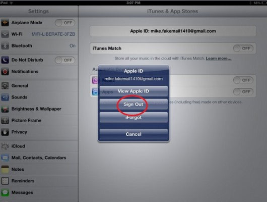 Cách thay đổi Apple ID trên iPad