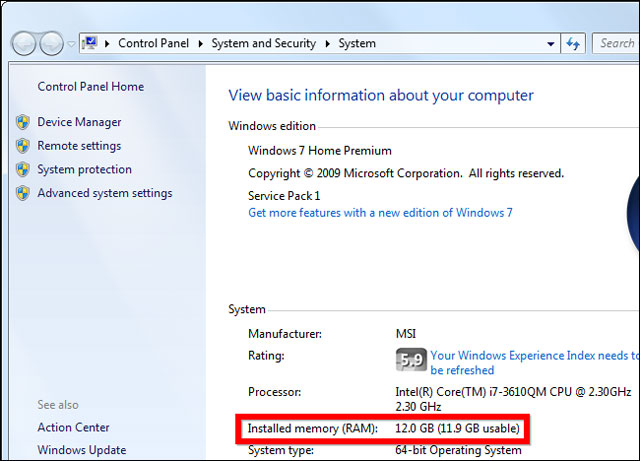 Có bao nhiêu nguyên nhân khiến Windows không nhận đủ RAM?