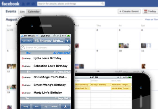 Đồng bộ lịch và sự kiện từ Facebook sang iPhone