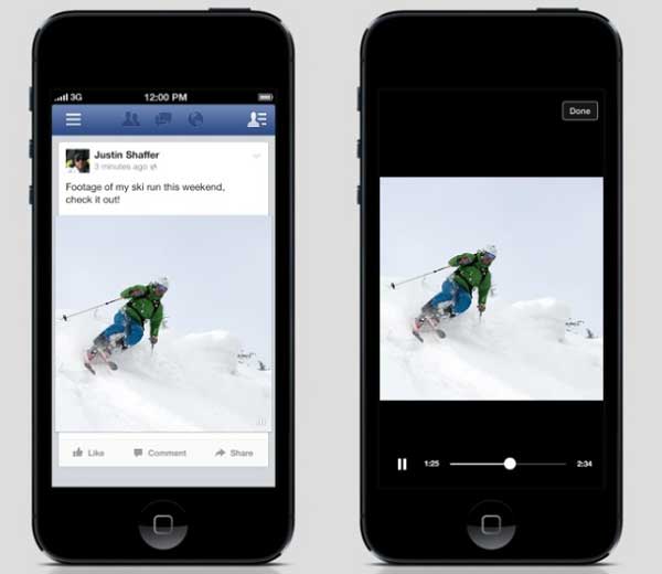 Facebook cho phép tự động phát video quảng cáo