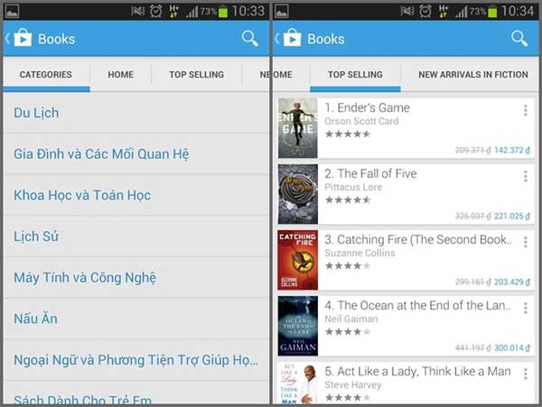 Google Play Books chính thức hỗ trợ thị trường Việt Nam