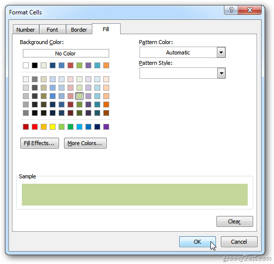 Thay màu giữa các dòng khác nhau trong Microsoft Excel
