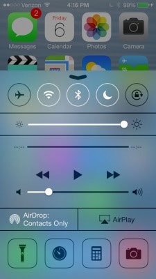 Vô hiệu Control Center tại màn hình Lock Screen của iOS 7