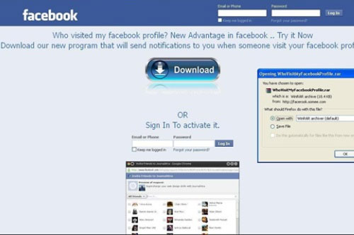 Giả mạo Facebook để lấy cắp thông tin cá nhân
