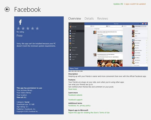 Đã có ứng dụng Facebook chính thức cho Windows 8.1