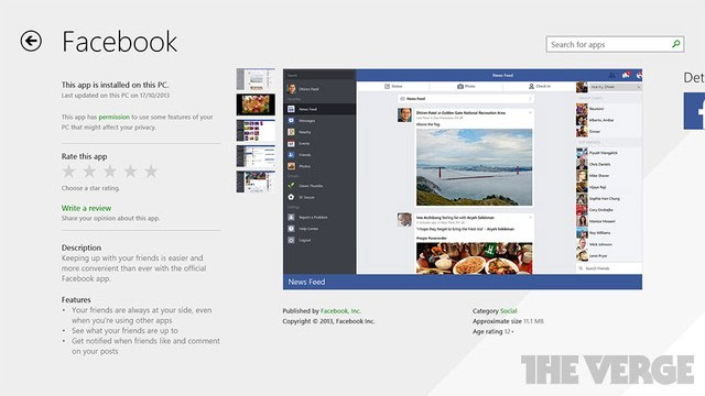 Đã có ứng dụng Facebook chính thức cho Windows 8.1