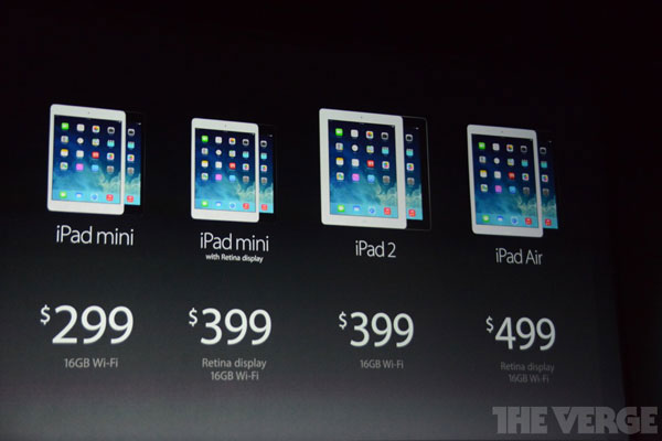 Apple công bố iPad Mini Retina, giá từ 8,4 triệu đồng
