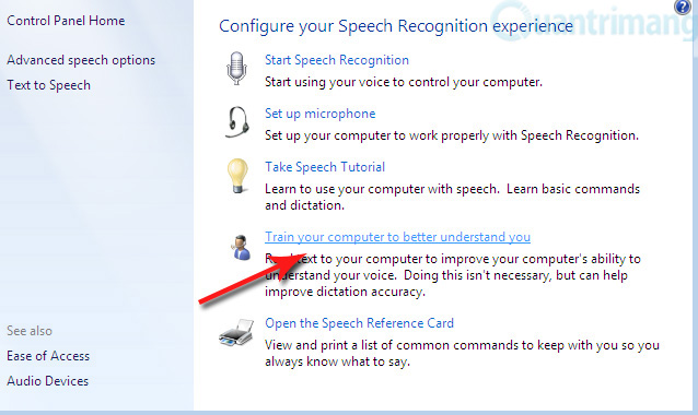 Hướng dẫn sử dụng tính năng nhận dạng giọng nói trong Windows 7
