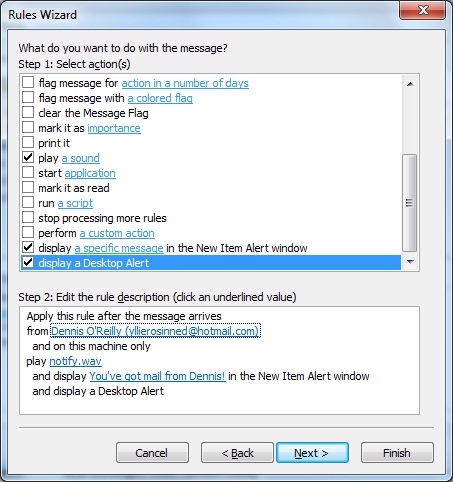 Chặn người gửi, thêm thông báo email mới trong Outlook, Thunderbird