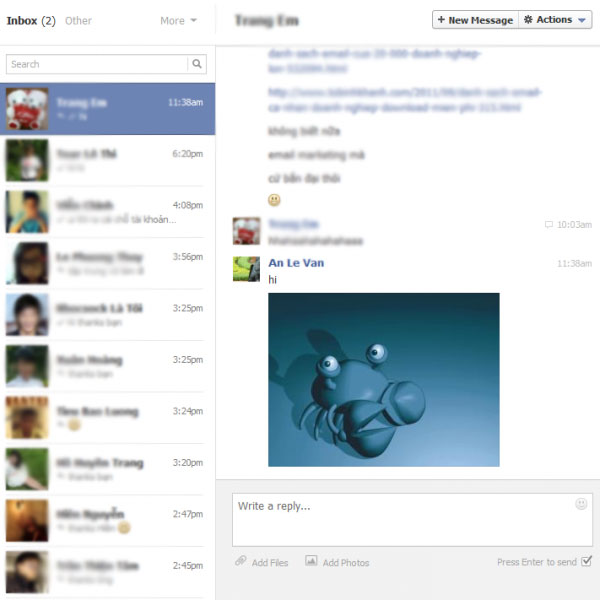 Facebook thay đổi giao diện cho trang tin nhắn