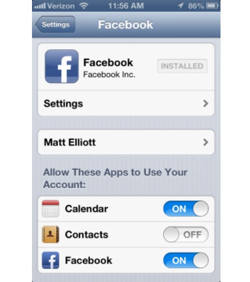 Cách xóa bạn bè Facebook khỏi sổ liên lạc iPhone 