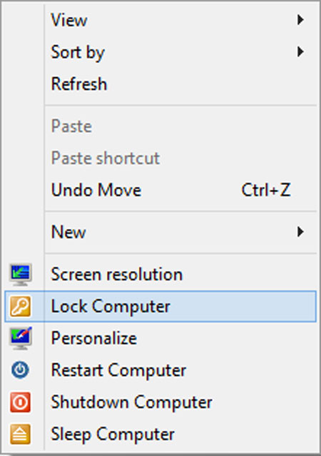 Thủ thuật tắt máy tính từ menu chuột phải trên Windows 8